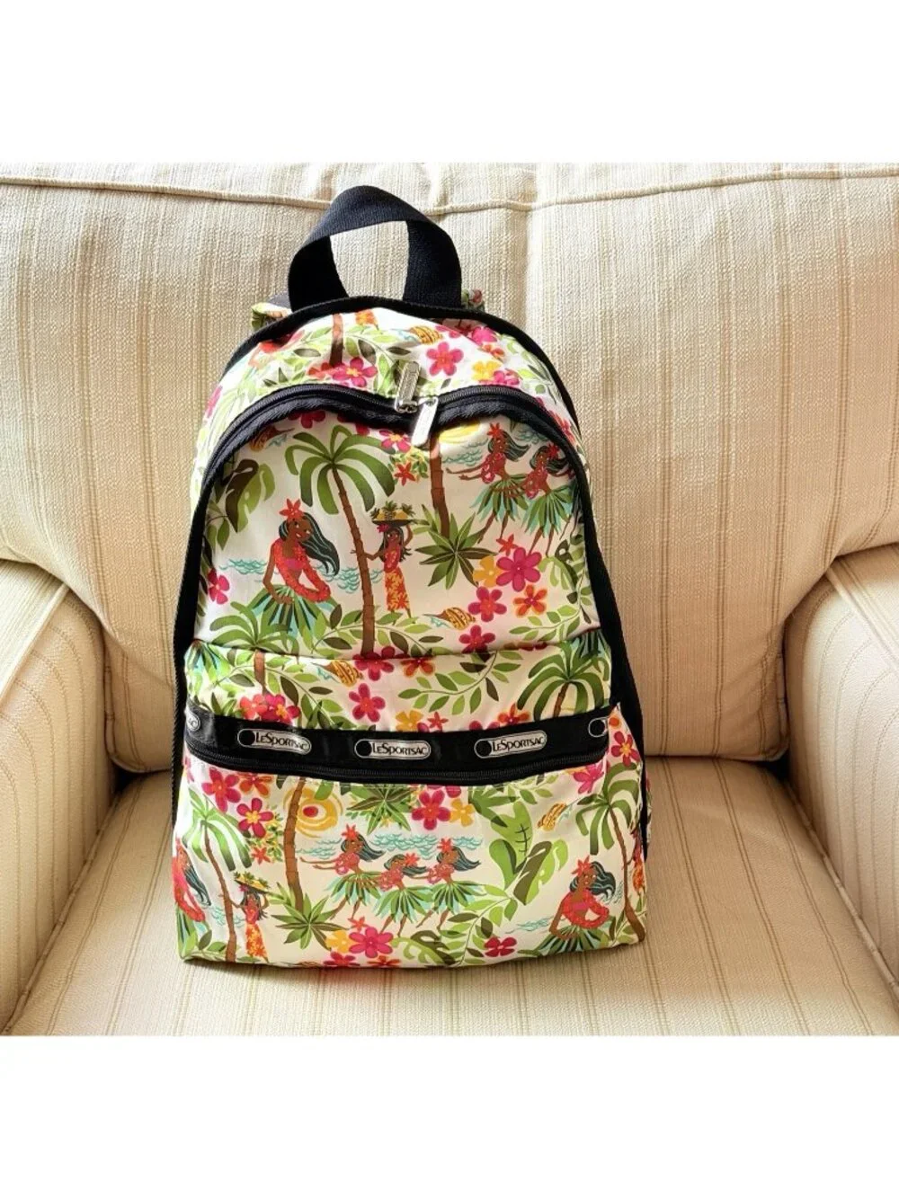 LeSportsac Backpack Sweet Wahine Hawaii Exclusive Limited Edition Hula Girl